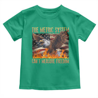 Funny The Metric System Can't Measure Freedom Toddler T Shirt 4th of July Fire Eagle USA Flag Meme - Wonder Print Shop