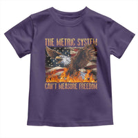 Funny The Metric System Can't Measure Freedom Toddler T Shirt 4th of July Fire Eagle USA Flag Meme - Wonder Print Shop