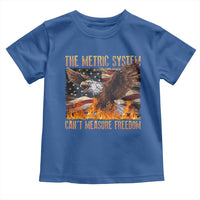 Funny The Metric System Can't Measure Freedom Toddler T Shirt 4th of July Fire Eagle USA Flag Meme - Wonder Print Shop