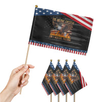 Funny The Metric System Can't Measure Freedom Patriotic Handheld Flag 4th of July Fire Eagle USA Flag Meme