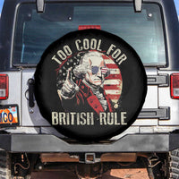 Funny Too Cool For British Rule Spare Tire Cover George Washington USA American Flag 4th of July - Wonder Print Shop
