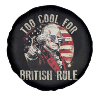 Funny Too Cool For British Rule Spare Tire Cover George Washington USA American Flag 4th of July - Wonder Print Shop