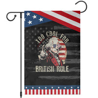 Funny Too Cool For British Rule Garden Flag George Washington USA American Flag 4th of July