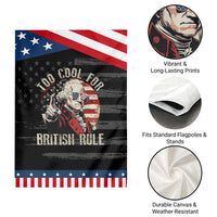 Funny Too Cool For British Rule Garden Flag George Washington USA American Flag 4th of July