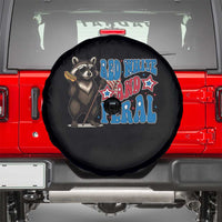 Funny Red White And Feral Spare Tire Cover Raccoon 4th of July Patriotic - Wonder Print Shop