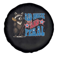 Funny Red White And Feral Spare Tire Cover Raccoon 4th of July Patriotic - Wonder Print Shop