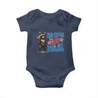 Funny Red White And Feral Baby Onesie Raccoon 4th of July Patriotic - Wonder Print Shop