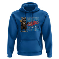 Funny Red White And Feral Hoodie Raccoon 4th of July Patriotic - Wonder Print Shop