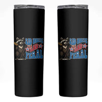 Funny Red White And Feral Skinny Tumbler Raccoon 4th of July Patriotic - Wonder Print Shop