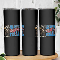 Funny Red White And Feral Skinny Tumbler Raccoon 4th of July Patriotic - Wonder Print Shop