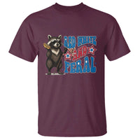Funny Red White And Feral T Shirt Raccoon 4th of July Patriotic - Wonder Print Shop