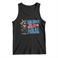 Funny Red White And Feral Tank Top Raccoon 4th of July Patriotic - Wonder Print Shop