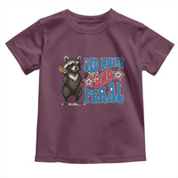 Funny Red White And Feral Toddler T Shirt Raccoon 4th of July Patriotic - Wonder Print Shop
