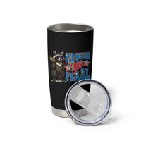 Funny Red White And Feral Tumbler Cup Raccoon 4th of July Patriotic - Wonder Print Shop