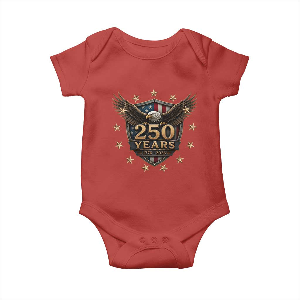 250th Anniversary USA Bald Eagle Baby Onesie 250 Years 4th of July 1776 2026