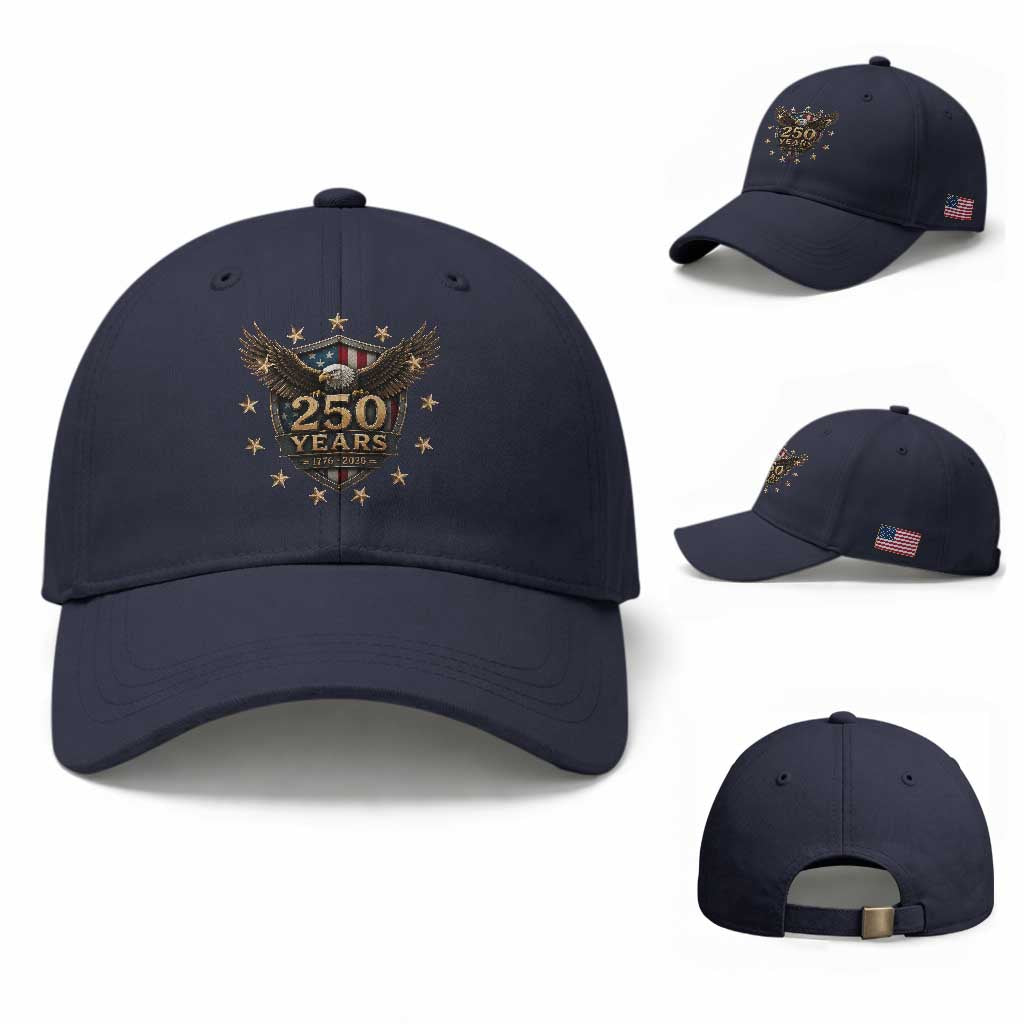 250th Anniversary USA Bald Eagle Baseball Cap 250 Years 4th of July 1776 2026