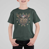 250th Anniversary USA Bald Eagle T Shirt For Kid 250 Years 4th of July 1776 2026