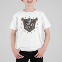 250th Anniversary USA Bald Eagle T Shirt For Kid 250 Years 4th of July 1776 2026