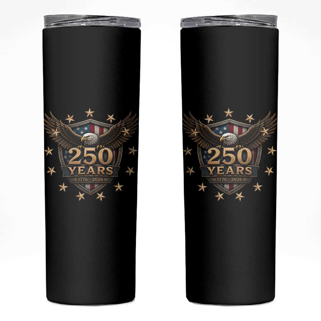 250th Anniversary USA Bald Eagle Skinny Tumbler 250 Years 4th of July 1776 2026