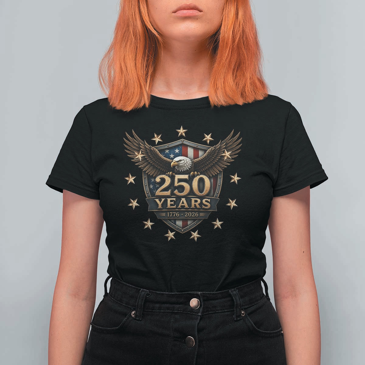 250th Anniversary USA Bald Eagle T Shirt For Women 250 Years 4th of July 1776 2026