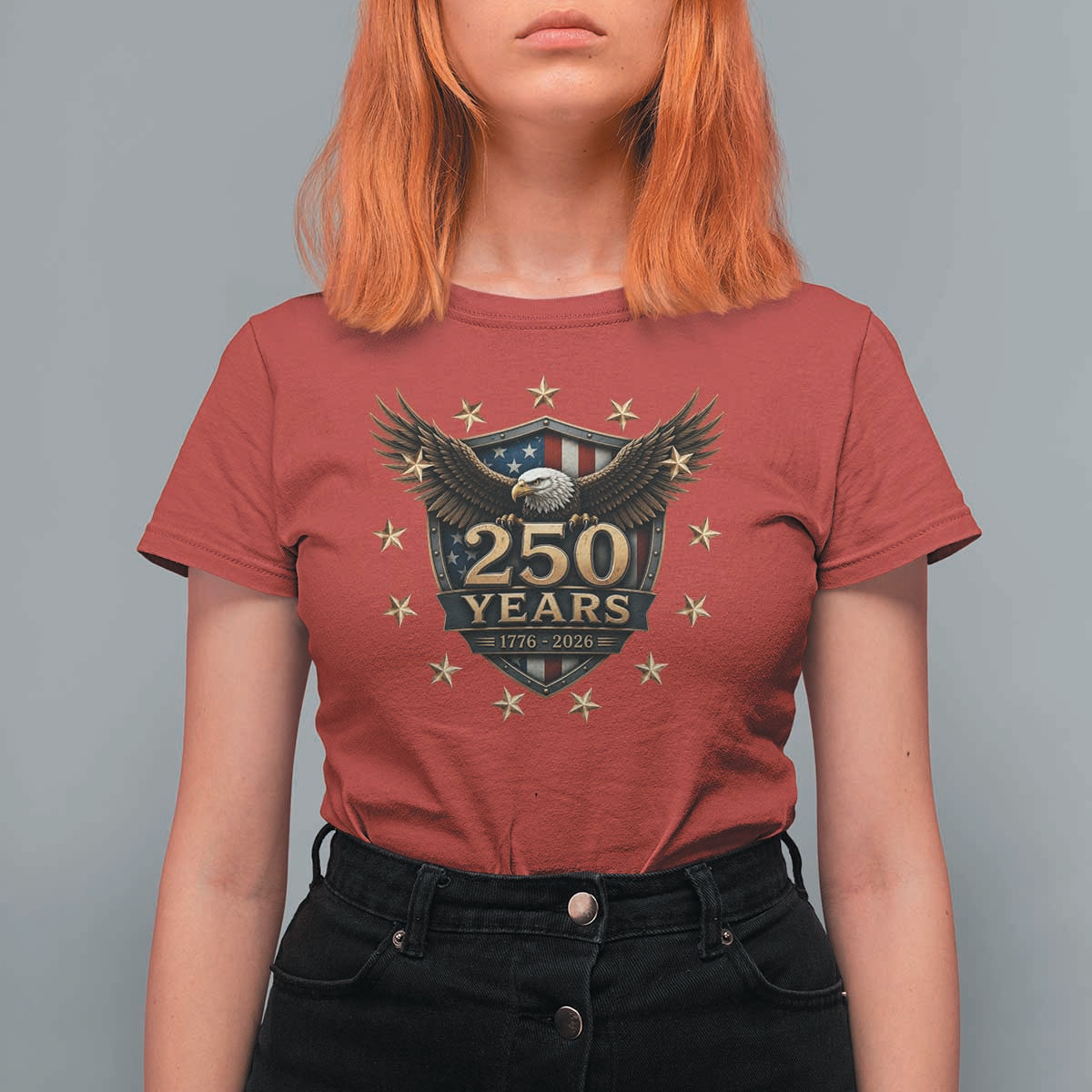 250th Anniversary USA Bald Eagle T Shirt For Women 250 Years 4th of July 1776 2026