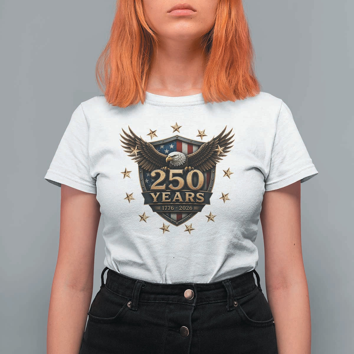 250th Anniversary USA Bald Eagle T Shirt For Women 250 Years 4th of July 1776 2026