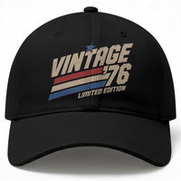 50th Birthday Baseball Cap Vintage 1976 50 Years Old Birthday USA Stripes