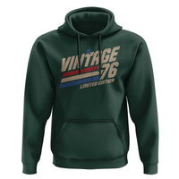 50th Birthday Hoodie Vintage 1976 50 Years Old Birthday USA Stripes