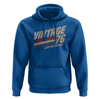 50th Birthday Hoodie Vintage 1976 50 Years Old Birthday USA Stripes
