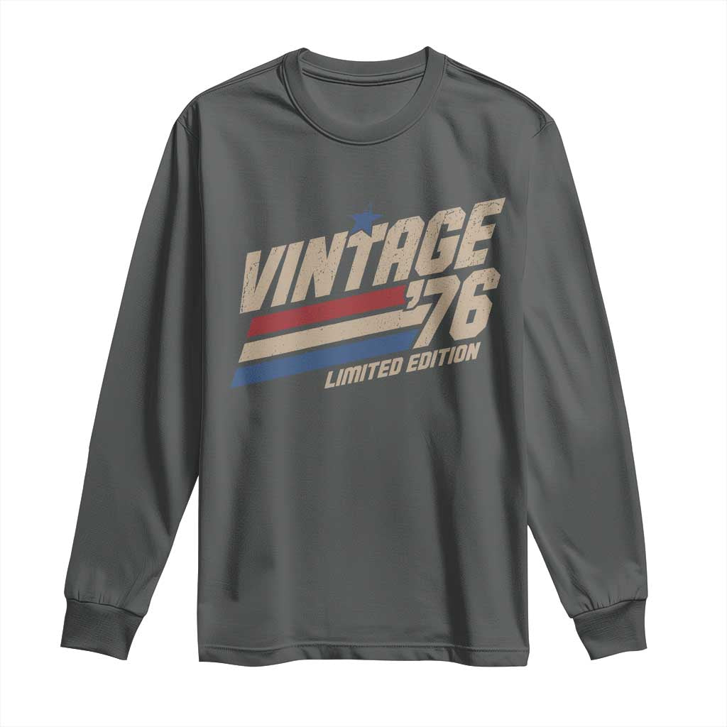 50th Birthday Long Sleeve Shirt Vintage 1976 50 Years Old Birthday USA Stripes