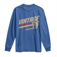 50th Birthday Long Sleeve Shirt Vintage 1976 50 Years Old Birthday USA Stripes