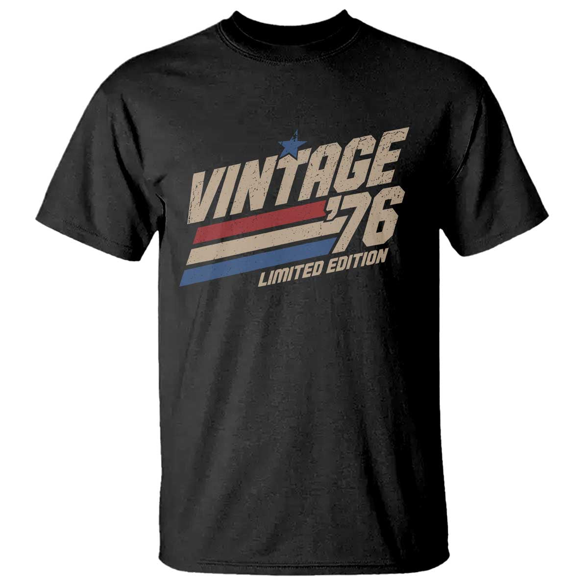 50th Birthday T Shirt Vintage 1976 50 Years Old Birthday USA Stripes
