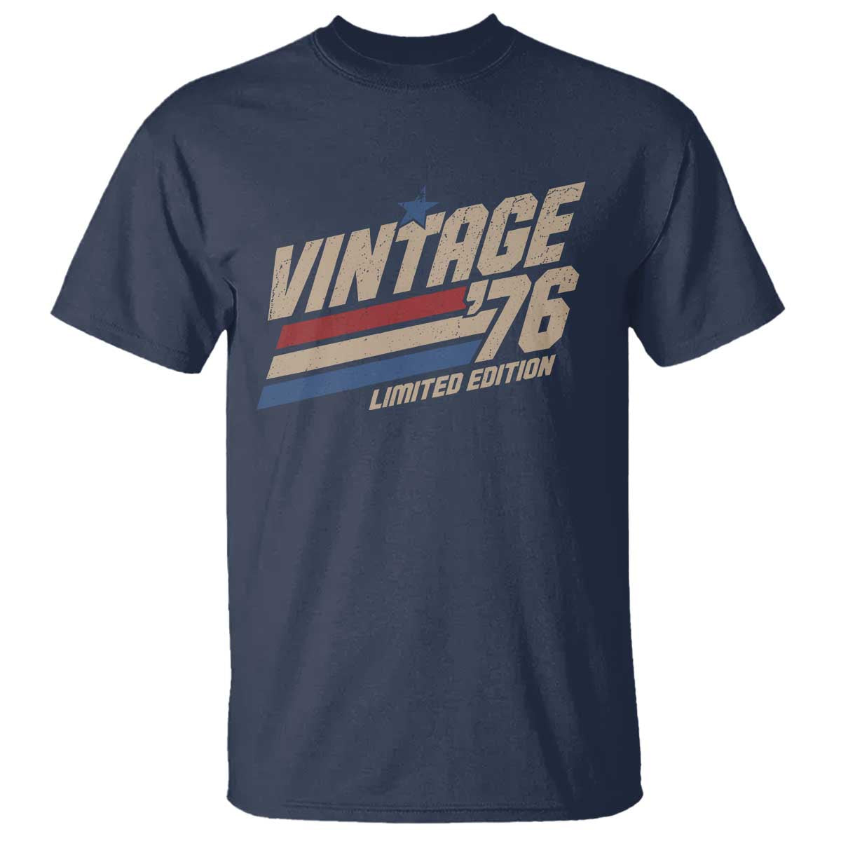 50th Birthday T Shirt Vintage 1976 50 Years Old Birthday USA Stripes
