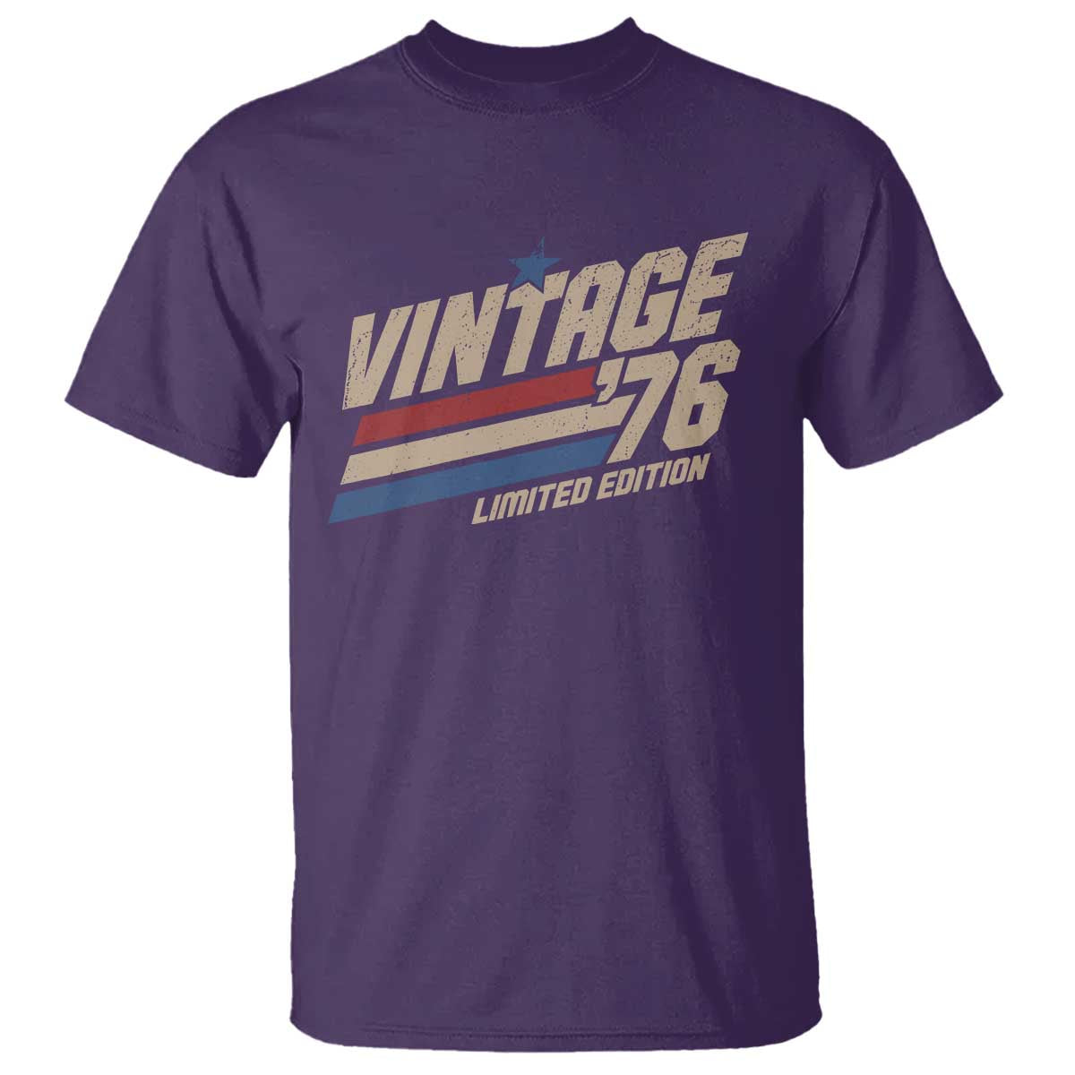 50th Birthday T Shirt Vintage 1976 50 Years Old Birthday USA Stripes