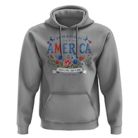 Floral 250th Birthday of America 250 Years USA Patriotic Hoodie