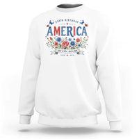 Floral 250th Birthday of America 250 Years USA Patriotic Sweatshirt