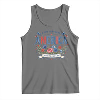 Floral 250th Birthday of America 250 Years USA Patriotic Tank Top