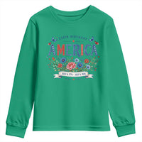 Floral 250th Birthday of America 250 Years USA Patriotic Youth Sweatshirt