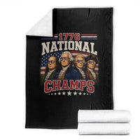 1776 National Champs Founding Father Throw Blanket Funny 4th of July Patriotic