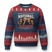 1776 National Champs Founding Father Ugly Christmas Sweater Funny 4th of July Patriotic