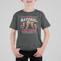 1776 National Champs Founding Father T Shirt For Kid Funny 4th of July Patriotic