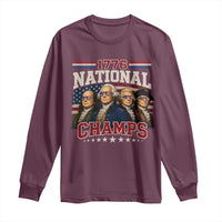 1776 National Champs Founding Father Long Sleeve Shirt Funny 4th of July Patriotic