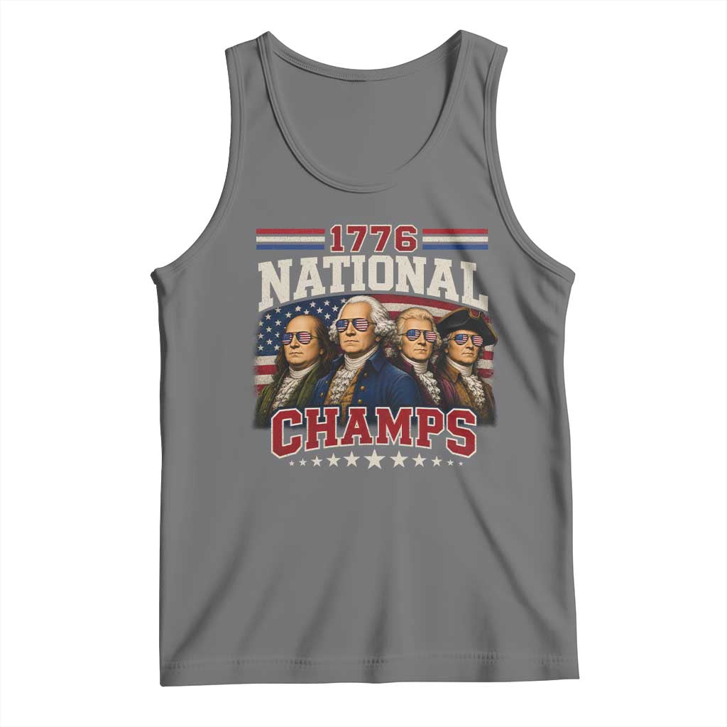 1776 National Champs Founding Father Tank Top Funny 4th of July Patriotic