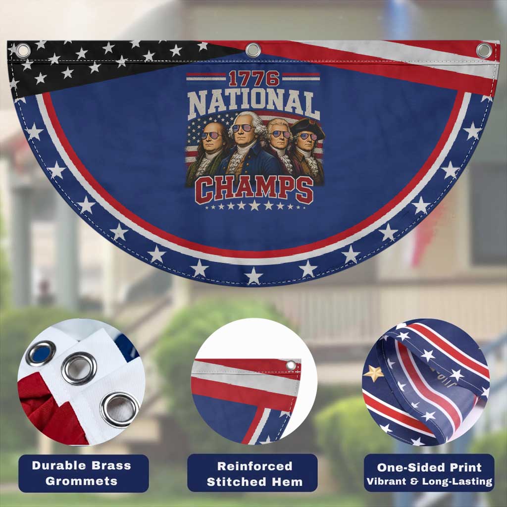1776 National Champs Founding Father Patriotic Fan Flag Funny 4th of July