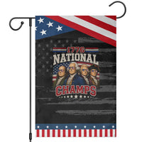 1776 National Champs Founding Father Patriotic Garden Flag Funny 4th of July Patriotic