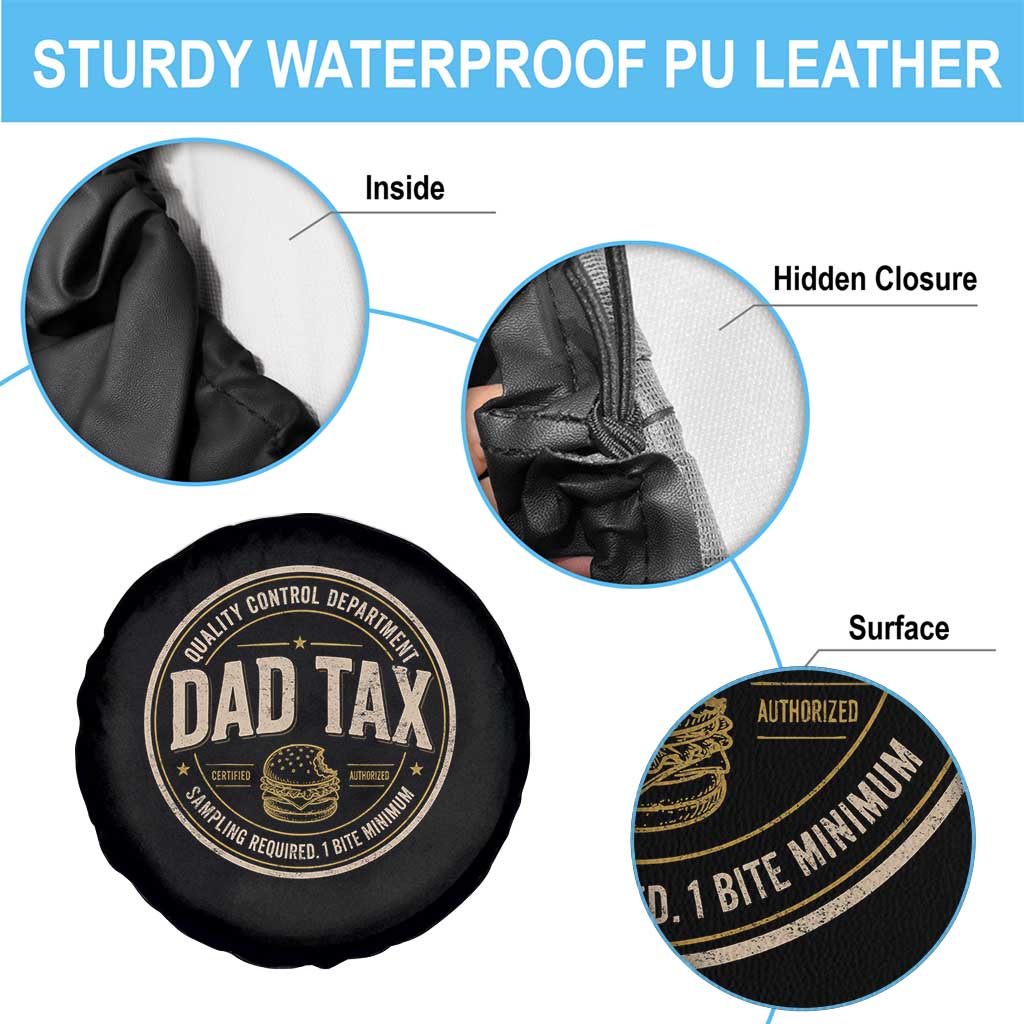 Dad Tax Quality Control Department Spare Tire Cover Funny Father Snack Checker
