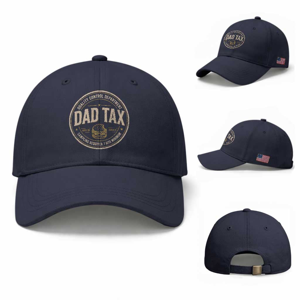 Dad Tax Quality Control Department Baseball Cap Funny Father Snack Checker