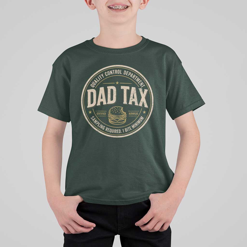 Dad Tax Quality Control Department T Shirt For Kid Funny Father Snack Checker