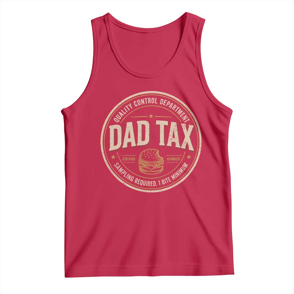 Dad Tax Quality Control Department Tank Top Funny Father Snack Checker