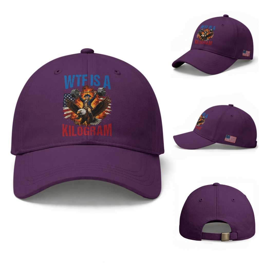 WTF Is A Kilogram Baseball Cap Funny George Washington 4th of July Gym Workout